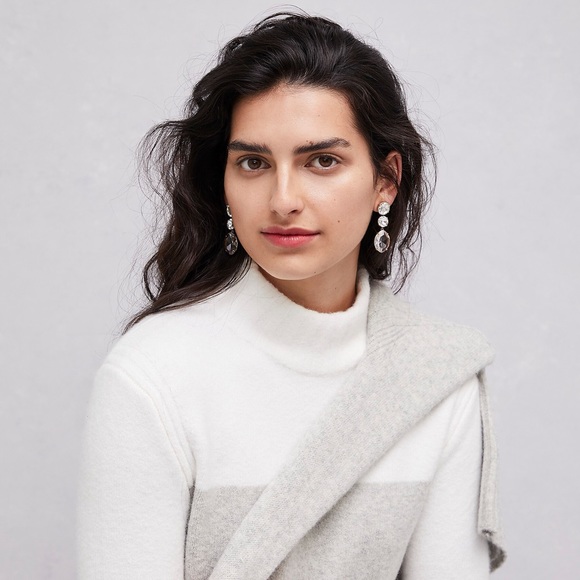 JCrew Bold Gem Earrings Set NWT OS Crystal